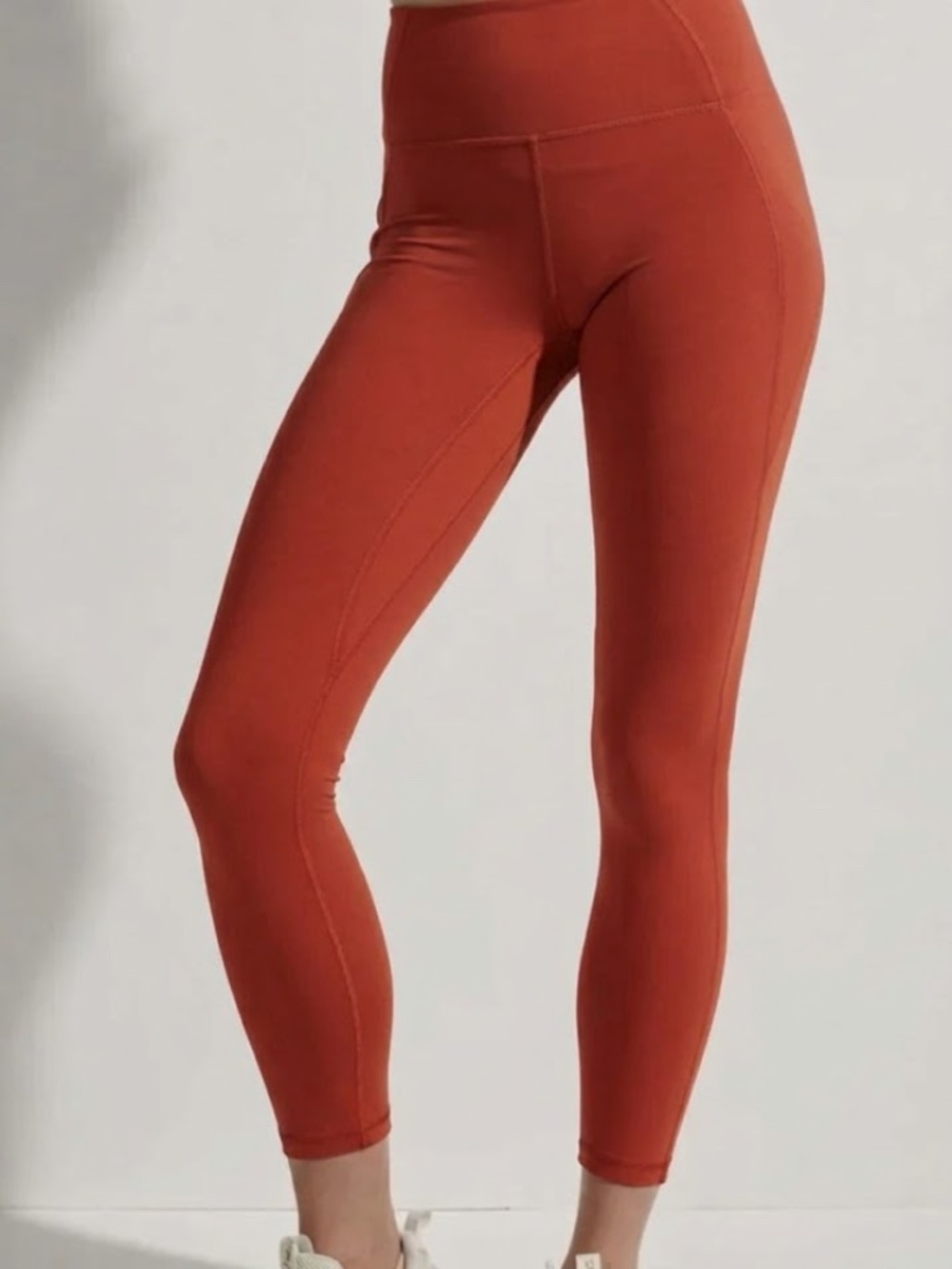 Varley Athleisure Compression Leggings Rust HighRise Yoga Pilates Gym Size XS